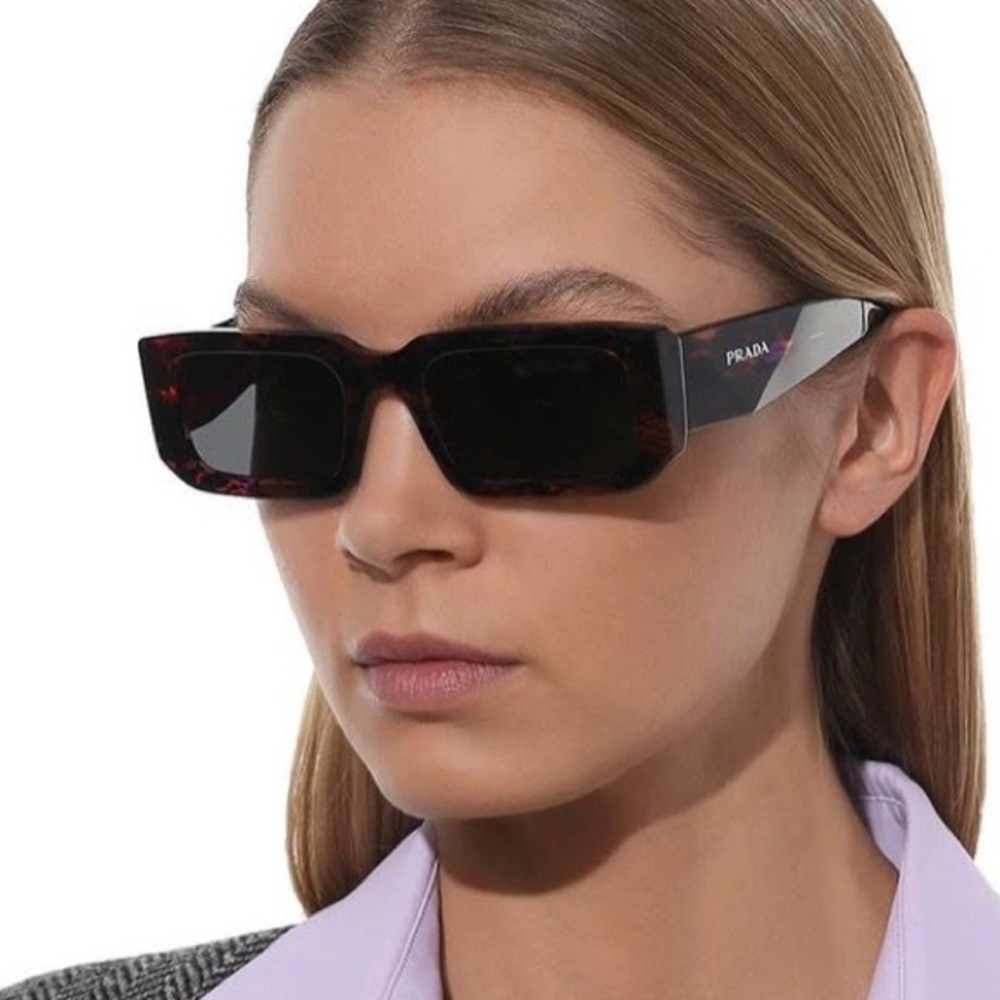 NEW PRADA PR06YSF 06V5S0 UNISEX SQUARE SUNGLASSES PRADA SPR 06Y EYEWEAR PR 06YS - Picture 4 of 13
